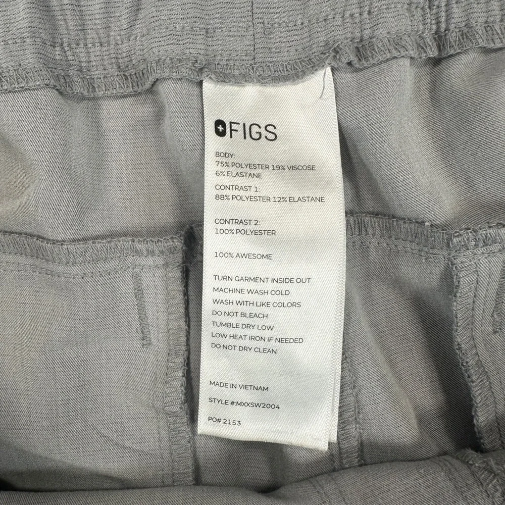FIGS Technical Collection Jogger Scrub Pants Men XXL Heather Grey Stretch